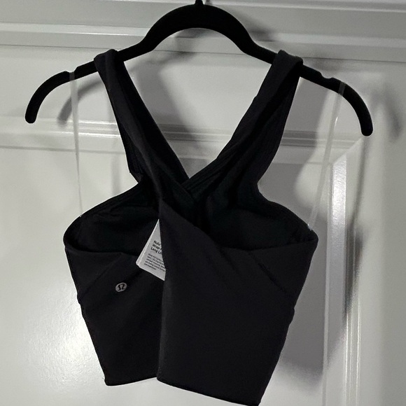 Lululemon Black Wrap-Front Longline Bra/Crop Top - Picture 5 of 5